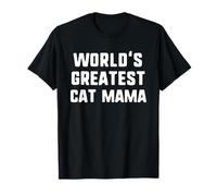 World'S Greatest Cat Mama Funny Family Camiseta