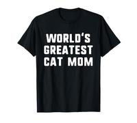 World'S Greatest Cat Mom Funny Family Camiseta