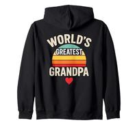 World'S Greatest Grandpa Ever Retro Sunset Heart Sudadera con Capucha