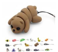 Worlds Llavero Oso Articulado. Llavero Original Mujer. Llavero Osito para Mochila. Figurita Oso. Llavero Antiestres. Regalos Originales para Mujer Joven. Animals Keychain. Fidget Animals. Porta Chaves