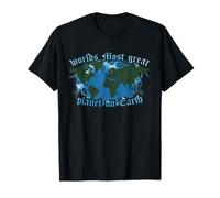 World'S Most Great Planet On Earth Funny Bootleg Map Camiseta