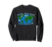World'S Most Great Planet On Earth Funny Bootleg Map Sudadera