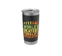 World's Okayest Certified Forklift Operator Evolution Vaso térmico de acero inoxidable de doble pared