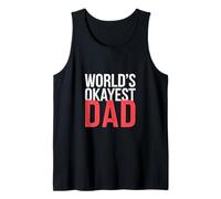 World'S Okayest Dad Padre Humor para crianza |- Camiseta sin Mangas