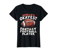 World'S Okayest Fantasy Football Player Camiseta gráfica económica, Mujer, Negro, XL