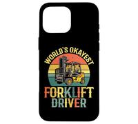 World'S Okayest Forklift Driver - Retro Forklift Operator Carcasa para iPhone 16 Pro MAX