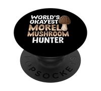 Worlds Okayest Morel Cazador de hongos Morillas de búsqueda PopSockets PopGrip Adhesivo