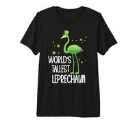 World'S Tallest Leprechaun St Patricks Flamingo Shenanigans Camiseta Premium