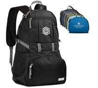 WorldTraveler|HD Colócalo Senderismo Mochila Mejor Resistente al Agua Ultra Ligera Mochila de día para los Hombres y Las Mujeres Negro de Viaje