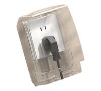 Worldwide - Protector impermeable de 86 puertos eléctricos, doble gancho, seguro para baño, construcción de poliestireno, cubierta eléctrica para baño