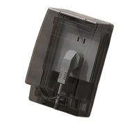 Worldwide - Protector impermeable de 86 puertos eléctricos, doble gancho, seguro para baño, construcción de poliestireno, cubierta eléctrica para baño
