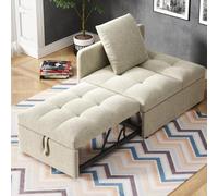 Worletty Chaise Longue, Bodensofa,Cloud Couch,Polsterbett Schlafsofa Schlafsofa 3 in 1 Multifunción, Leinenstoffsofa con Respaldo Ajustable, Tumbona para espacios pequeños