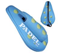 WORLin360- Funda para Pala de Padel, con Bolsillo para Pelotas, Funda para Raquetas de Padel, paletero de Padel. Funda térmica pádel. Diseño Especial.(Azul)