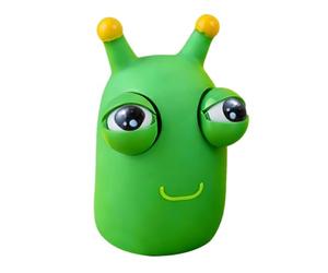 Worm Squeeze Gadget - Eye Pop Toy for Classrooms | 3.15 Inches, Flexible PVC Casing with Rubber Bulbs, Funny Pinch Animal for Coworkers, Soft Hand Tension Reliever, Hilarious Novelty Prize Kids