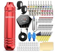 Wormhole Rotary Tattoo Pen Kit Kit de tatuaje Pen Machine Kit con Tatuaje Color