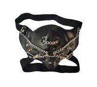 WORNEW Máscaras de Cuero Punk Máscara Steampunk Espectáculo de Rock Personalidad Fantasma Cabeza Enlace Máscara Escenario Fiesta Fiesta Máscara Divertida Máscaras Steampunk