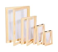 Worown 2 en 1 Marco para Fabricación de Papel, 4 Tamaños Molde de Fabricación de Papel, Marco de Madera para Manualidades de Papel (A4, A5, A6 y A7)