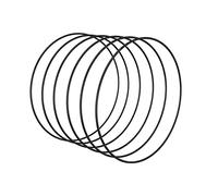 Worown 6 Aros de Corona Floral de 20 cm, Anillos de Metal Negro para Hacer Coronas de Boda y Manualidades Colgantes de Pared