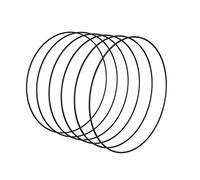 Worown 6 Aros de Corona Floral de 25 cm, Anillos de Metal Negro para Hacer decoración de Corona de Boda y Manualidades para Colgar en la Pared