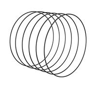 Worown 6 aros de corona floral de 30 cm, anillos de metal negro para hacer coronas de boda y manualidades colgantes de pared