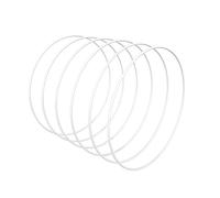 Worown 6 Piezas 20 cm Aros de Corona Floral, Aros Florales de Metal Anillos de Metal Blanco para Hacer Decoración de Corona de Boda y Manualidades para Colgar en la Pared