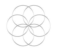 Worown 6 Piezas 25cm Aros de Guirnalda Floral, Anillos de Metal Plateado para Hacer Bodas, decoración de guirnaldas navideñas, atrapasueños y Manualidades para Colgar en la Pared