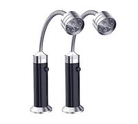 Worparsen 2 unids Flexible Barbacoa Grill Luz Base Magnética Brillante 9 LED Luz Al Aire Libre Camping Lámpara De Trabajo Al Azar