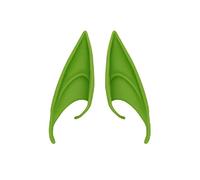Worparsen Accesorios para disfraz de fiesta, orejas de elfo realistas, accesorios de maquillaje de Halloween, 2 piezas, añade encanto a avatar duende o hada, amplia aplicación, verde, grande