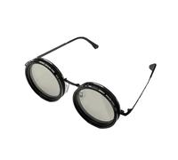 Worparsen Gafas de sol polarizadas redondeadas, polarizadas ajustables, 1 - 9 velocidades, gafas de sol, playa, sombras, gafas de sol con lentes de filtro ND, Negro