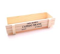 Worparsen Macetero rectangular vintage de madera para macetas, macetas, contenedor de madera para macetas, micro paisaje, contenedor de suculentas color madera