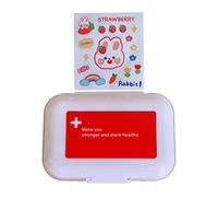 Worparsen Píldora Organizador Mini 8 Rejillas Uso Diario Píldora Caja Tabletas A Prueba De Polvo Buen Sellado Blanco