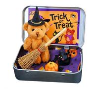 Worry Bear Hug in a Box, un pequeño abrazo de oso de bolsillo, lindos osos de bruja en caja para truco o trato, regalos inspiradores de apoyo emocional, accesorios de escritorio pensados para amigos