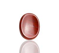 Worry Stones Red Jasper Crystals for Kids, Chakra Crystals and Healing Stones, Oval Palm Stone, Thumb Stone, Crystals for Beginners, Spiritual Gifts for Women, Meditation Accessories (1PCS)