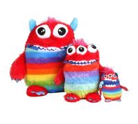 Worry Yummy Juego de juguete suave monstruo para niños, con clip, grande y jumbo, para niños, ansiedad, estrés y miedo, para reducir el sueño, color rojo