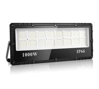 Worshow Focos LED Exteriores 1000W 100000LM, Focos LED Super Brillante Blanca Fría de 6500K, IP66 Impermeable Luces de Seguridad Iluminación para Giardino Garage Patio Prato Stadio