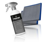 wortek Juego de limpiador de cristales de Koch Chemie The Finisher ClearView + paño de fibra de carbono wortek 400 g/m², sin rayas, limpieza con paño de cristal, visión clara sin pulir