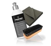 wortek Juego de limpieza de cuero para coche de Koch Chemie The Finisher LeatherTexClean, cepillo de piel y paño de microfibra, limpiador de cuero, limpiador textil, limpiador de tapicería, juego de