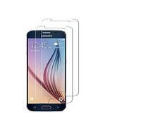 wortek Premium Protector de Pantalla Samsung Apple HTC etc. Tanque Cristal 9H Vidrio Protector de Pantalla de Tanque Cristal 0,3 mm de Grosor Transparente Transparente Samsung S6 (2er Set)