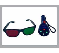 Worth 4 Dot Test Flashlight Kit - Herramienta binocular de detección de visión y supresión con gafas rojas y verdes, dispositivo de prueba ocular portátil para estudiantes y terapia de visión