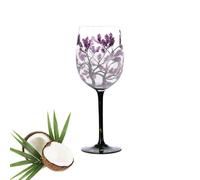 Worthy Crystal Glass Wine Goblet Set 450ml Hand Painted Four Season Tree Stem Glassware Artistic Stained Design 7x22cm Elegant Lolita Style Drinkware Durable Glass for Home Bar Restaurant We