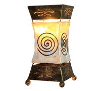 Woru Lámpara de mesa brillante Xenia con diseño espiral