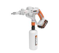 WORX 18 V (20 V máximo) pulverizador de desinfección de alta presión 1 L WP650E, PowerShare, botella graduada de 1 L, 1 boquilla de pulverización y kit de lanza corta, 1 batería incluida