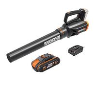 WORX 18V (20V MAX) Soplador de Hojas a Batería WG547E, 1 batería de 2.0Ah, PowerShare, 2 Velocidades, Velocidad de Soplado 120km/h, Tecnología de Turbina, Cargador Rápido de 1 Hora
