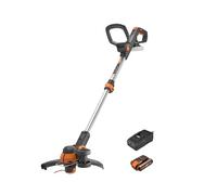 Worx 20V Recortadora de Césped WG163E.2, Desbrozadora y Cortadora,1 batería | Con línea de Corte, Diámetro de Corte de 30cm, Velocidad Variable, Cabezal recortador giratorio 90°, mango telescópico