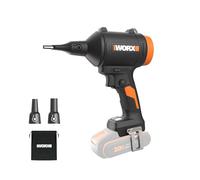 WORX 20V soplador de Polvo inalámbrico con Motor sin escobillas - colector de Polvo eléctrico para Limpieza, soplador de Aire comprimido (WX099 con batería y Cargador) (Sin batería)