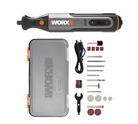 Worx Herramienta giratoria inalámbrica de 8 V WX106, carga USB, tamaño de boquilla de 3,2 mm, control de velocidad variable, diseño ligero y compacto, 23 piezas accesorios