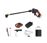 WORX Hidrolimpiadora a batería Hydroshot 20V WORX, PowerShare, WG620E.2, 1 batería 2Ah, portátil, Accesorios, Color Negro y Naranja