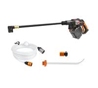 WORX Hidrolimpiadora a batería WG633E.9, 56 bares, 220L/H, Accesorios, Color negro naranja, Sin batería ni cargador