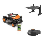 Worx Landroid Vision Cloud WR340E 4WD Robot Cortacésped con Garaje y Cut-to-Zero, Sin Cable Perimetral, hasta 600 m², (Evitación de Obstáculos con IA, Navegación VSLAM + RTK Cloud, 84% de Pendiente)
