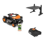 Worx Landroid Vision Cloud WR342E 4WD Robot Cortacésped con Garaje y Cut-to-Zero, Sin Cable Perimetral, hasta 2000 m², (Evitación de Obstáculos con IA, Navegación VSLAM + RTK Cloud)